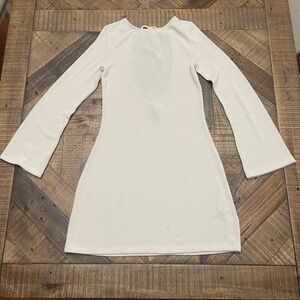 H&M Elegant White Long Sleeve Dress